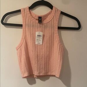 Wild Fable Light Pink Ribbed Crop Top